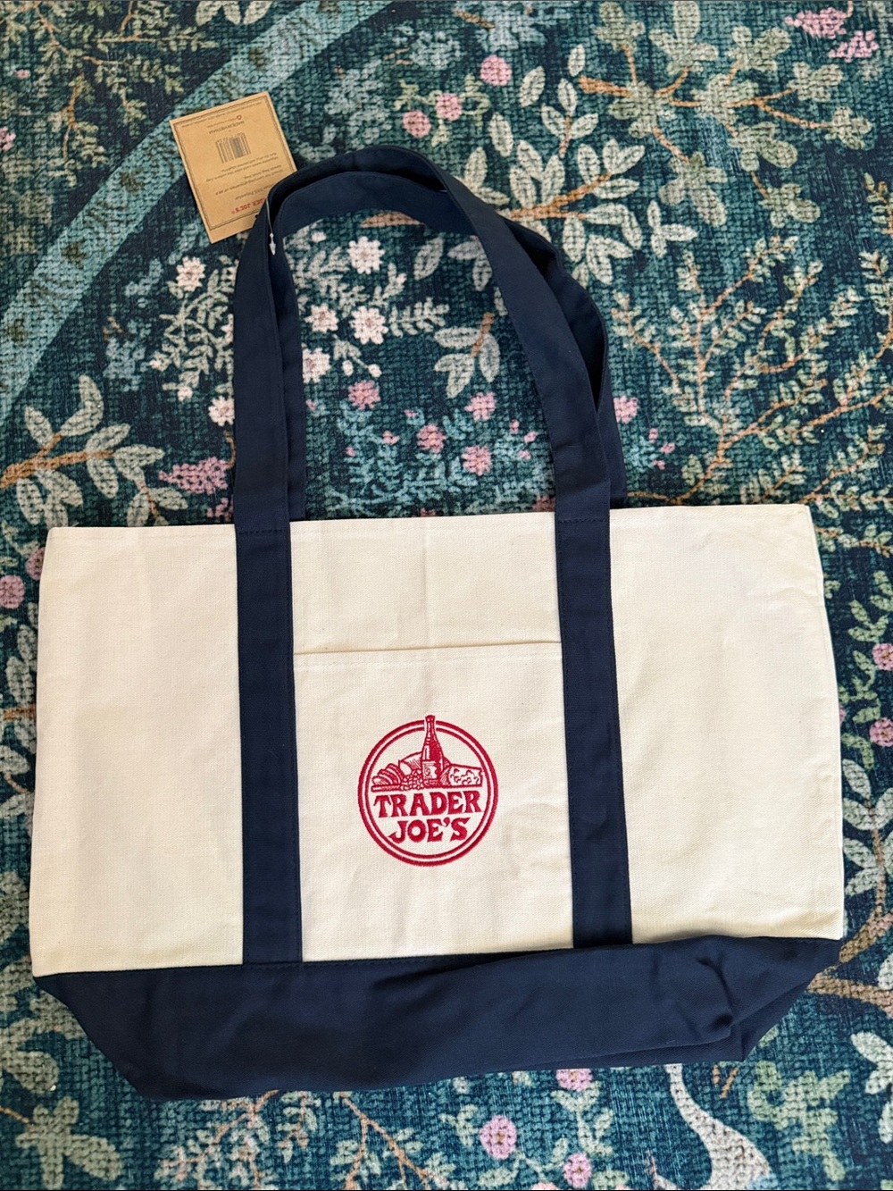 NWT Large Trader Joe’s Tote Bag - navy